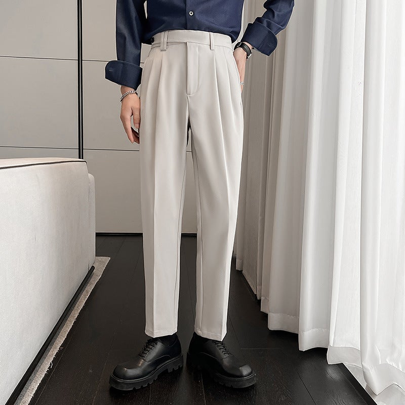 Naples High-Waisted Dress Pants With Waistband Design, Versatile Casual Trousers K57/P78 Control 129 - Image 2